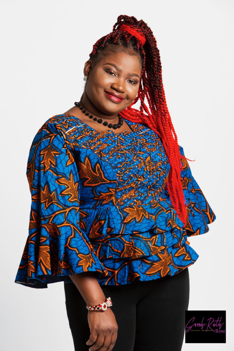 summer african print blouse